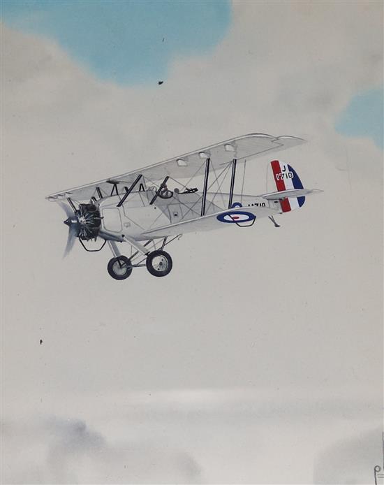 Two P. Blake watercolours of early aircraft